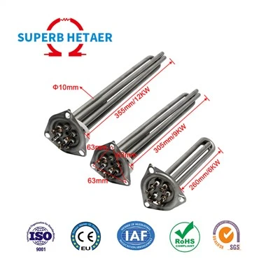 Electric Industrial Rod Tube Tubular Immersion Water Heater For Liquid Heating