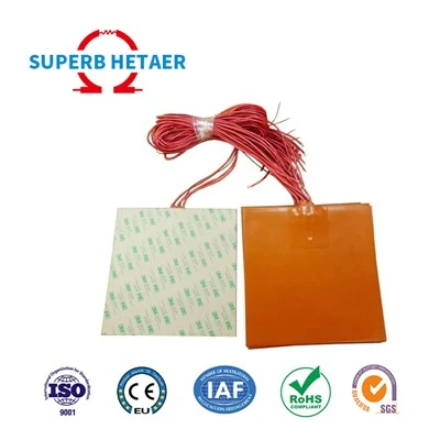 12V 220V 200 Degree 3D Printer Flexible UL Ce Silicone Rubber Heater