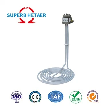 Electric Tubular PTFE Coated Corrosion Resistant Immersion Heater For Liquid Tank
